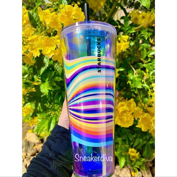🌈RARE🌈Target exclusive wavy rainbow tumbler cup